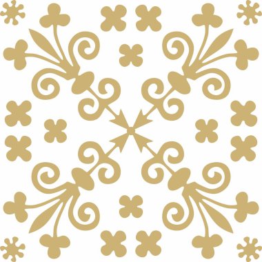 Vektör altın gotik süs. Ortaçağ Avrupa sanatı. Katolik katedrallerinin geleneksel kalıpları