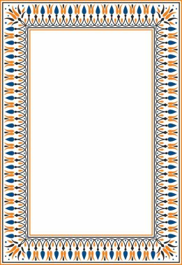 Klasik Yunan rengarenk kare süsü. Vektör deseni, antik Yunan dikdörtgeni. Avrupa sınırı