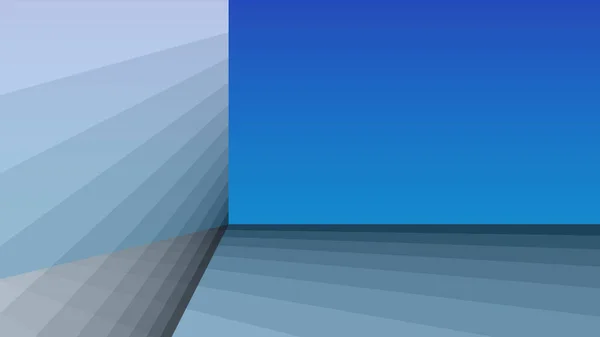 灰色条纹渐变色过渡到蓝色房间抽象数字平滑背景 水平空间 — 图库照片