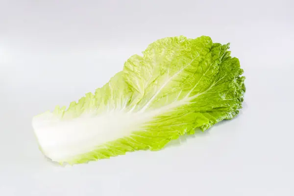 Close Lettuce Green Leaves Salad Isolated White Background — Stock Photo, Image