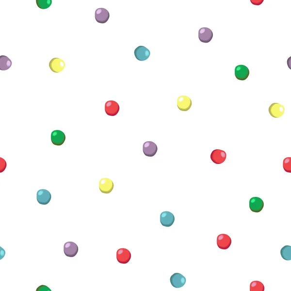 Multi colored polka Dot Pattern. Colorfull dots seamless Vector Background. — Stock Vector