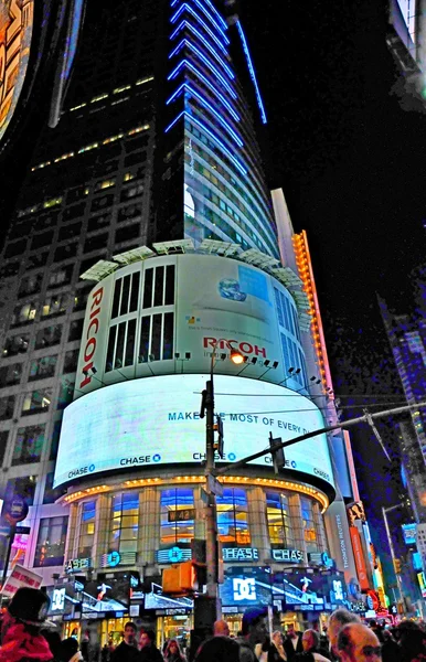 Las luces nocturnas de Times Square, Nueva York, Nueva York, Estados Unidos, 09.15.2013 — Foto de Stock