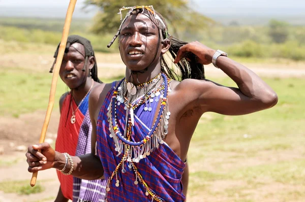 Masay マラ国立マサイ族の男性は、ケニア、02.14.2013 を予約します。 — ストック写真