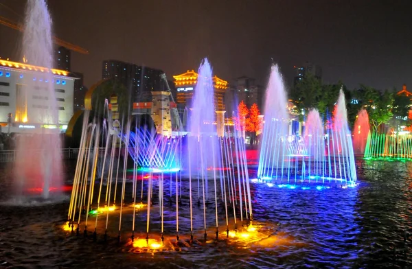 Fountain show in Cian — Stock Photo, Image