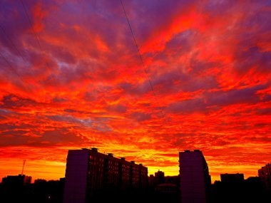 Moskova, Rusya 'da gün batımı