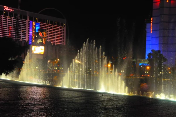 Fountain show at the Bellagio casino in Las Vegas — Stock Photo, Image