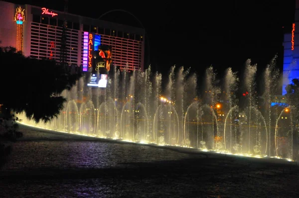 Spettacolo di fontane al casinò Bellagio di Las Vegas — Foto Stock