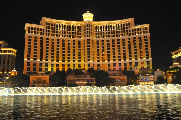 Fountain show at the Bellagio casino in Las Vegas — Stock Photo, Image