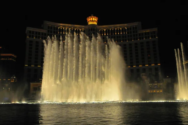 Fountain show at the Bellagio casino in Las Vegas — Stock Photo, Image