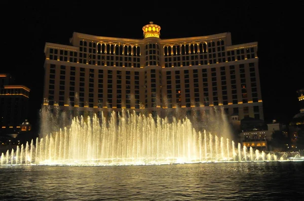 Fountain show at the Bellagio casino in Las Vegas — Stock Photo, Image