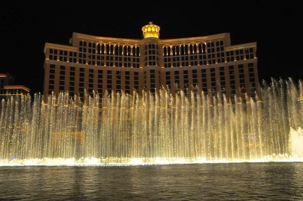 Fountain show at the Bellagio casino in Las Vegas — Stock Photo, Image