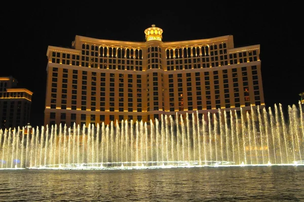 Fountain show at the Bellagio casino in Las Vegas — Stock Photo, Image