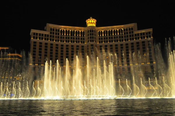 Fountain show at the Bellagio casino in Las Vegas — Stock Photo, Image