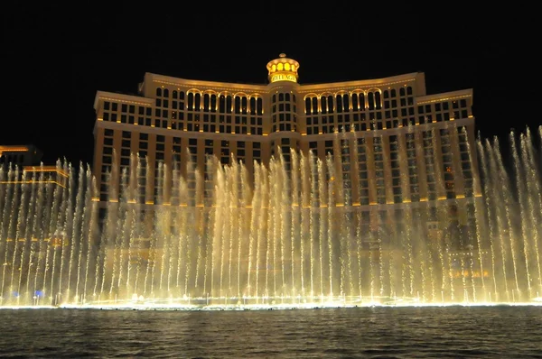 Fountain show at the Bellagio casino in Las Vegas — Stock Photo, Image