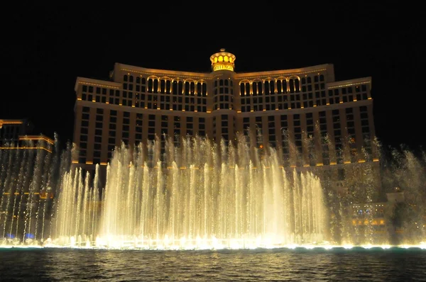 Fountain show at the Bellagio casino in Las Vegas — Stock Photo, Image