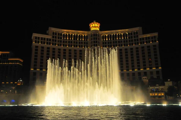 Fountain show at the Bellagio casino in Las Vegas — Stock Photo, Image