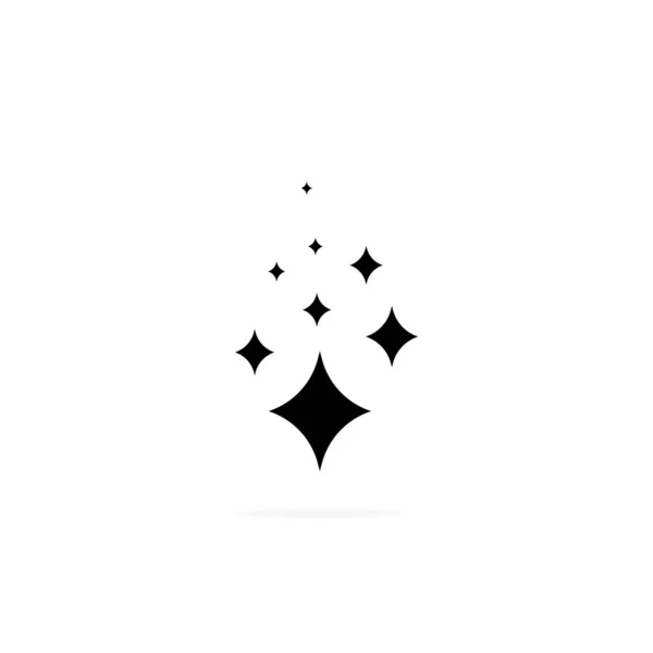 Shine Ikone Sauberes Star Symbol Vektor Eps Isoliert Auf Weißem — Stockvektor