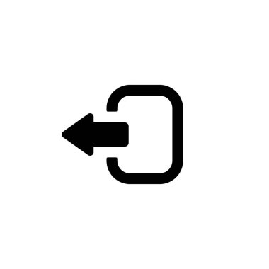 Çıkış simgesi. Ok çıkış yaptı. Çıkış ve çıkış, çıkış, çıkış, çıkış sembolü. Vektör EPS 10. Beyaz arkaplanda izole