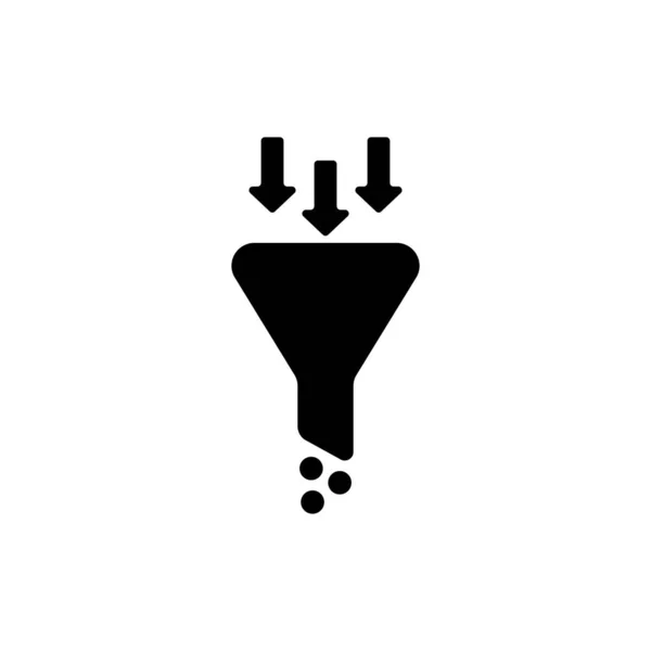 Filtertrichter Symbol Trichtersymbol Vektor Eps Isoliert Auf Weißem Hintergrund — Stockvektor