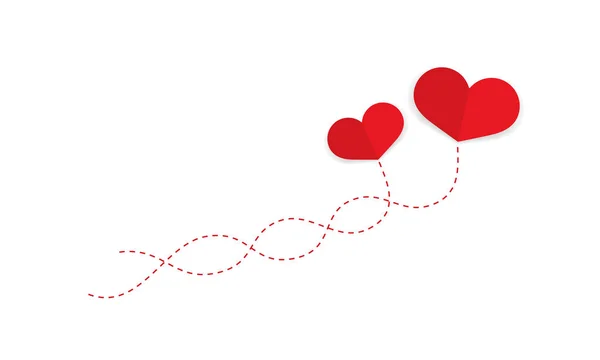 Δύο Καρδιές Ένας Τρόπος Αγάπης Ιδέα Του Αγίου Βαλεντίνου Διάνυσμα — Διανυσματικό Αρχείο