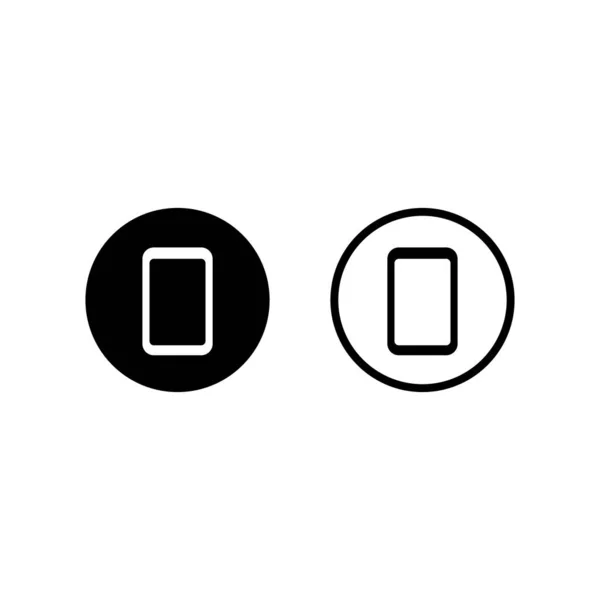 Signe Téléphone Portable Noir Icône Smartphone Eps Vectoriel Isolé Sur — Image vectorielle