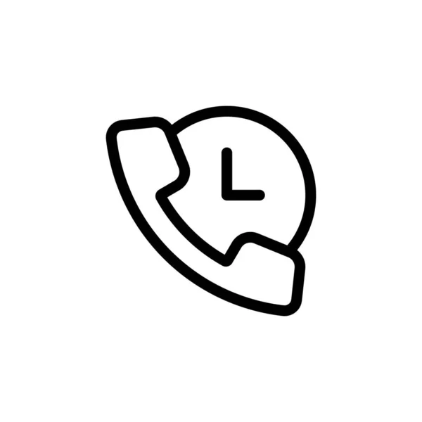 Téléphone Avec Icône Horloge Service Appel Sans Escale Soutien Eps — Image vectorielle