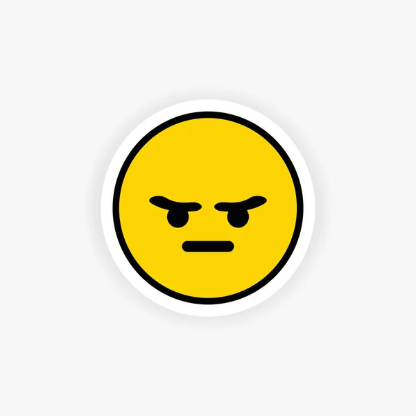 Adesivo Emoji Louco Irritado Humor Emoção Vector Eps Isolado Sobre — Vetor de Stock