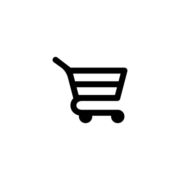 Shopping Cart Icon Black Basket Vector Isolated White Background Eps — Stock Vector