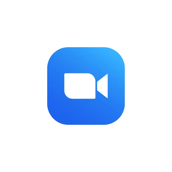 Blaue Kamera Symbol Live Medien Streaming Anwendung Für Das Telefon — Stockvektor