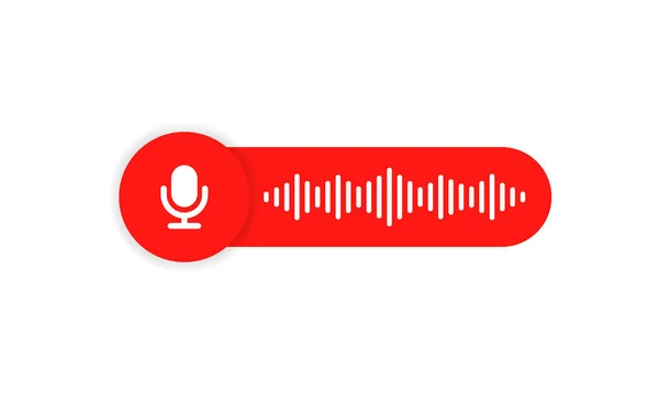 Sohbet tasarımın için sesli mesaj simgesi. Sesli mesaj yazışmaları. Ses dalgası ve mikrofonlu ses mesajları baloncuğu simgesi. Web siteleri ve pankartlar için vektör düz çizim çizimi.