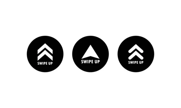 Desliza Icono Negro Botón Redes Sociales Pictograma Desplazamiento Arrow Logo — Vector de stock