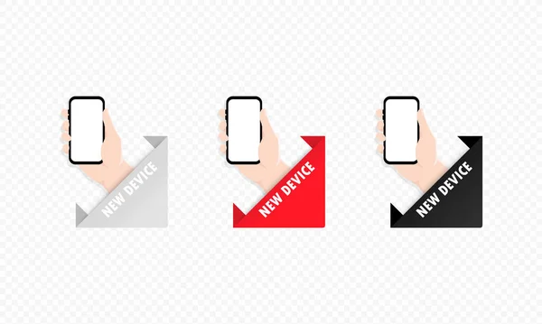 Hand Está Sosteniendo Ilustración Del Icono Del Teléfono Inteligente Teléfono — Vector de stock