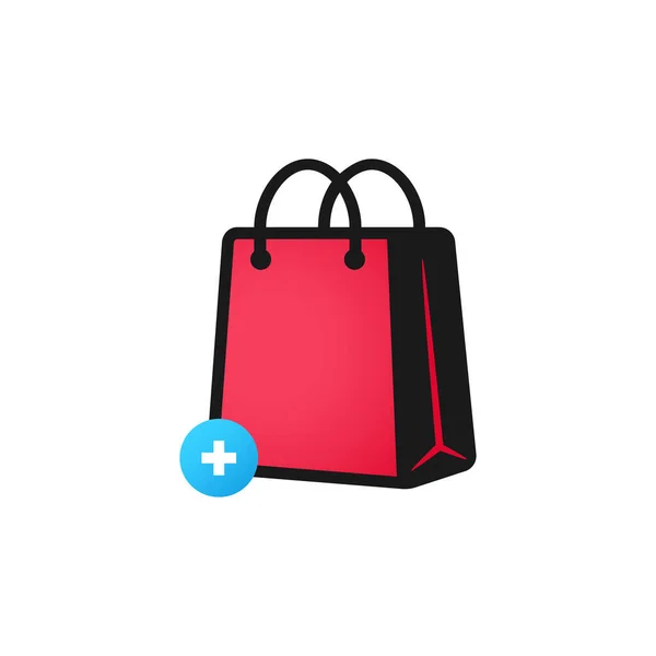 Add Card Symbol Shopping Bag Icon Shopping Online Vector Eps — Stock Vector