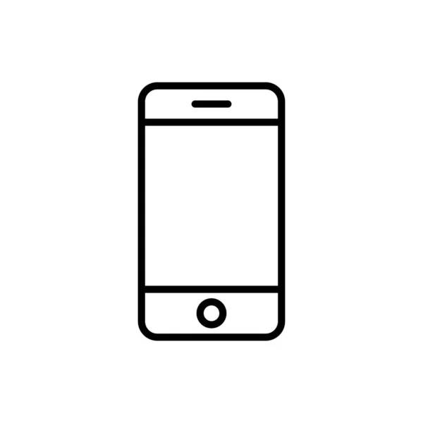 Vecteur Icône Téléphone Ligne Symbole Smartphone Trendy Téléphone Plat Contour — Image vectorielle
