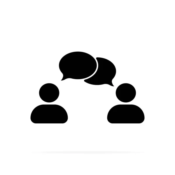 Gente Hablando Icono Conversación Usuario Comunicación Con Burbujas Voz Chat — Archivo Imágenes Vectoriales