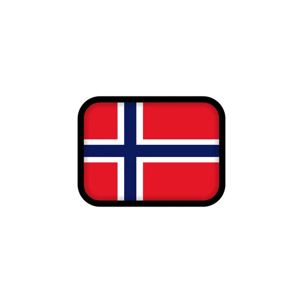 Bandera Noruega Bandera Nacional Noruega Símbolo Noruega Ilustración Vectorial Eps10 — Vector de stock
