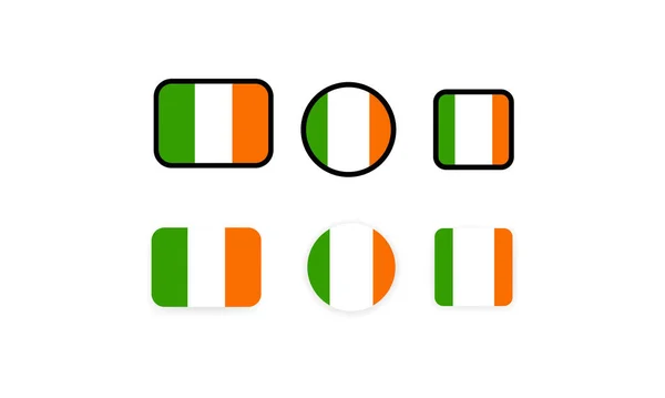 Irlands Flagga Nationell Irländsk Flagga Irandisk Symbol Vektorillustration Eps10 — Stock vektor