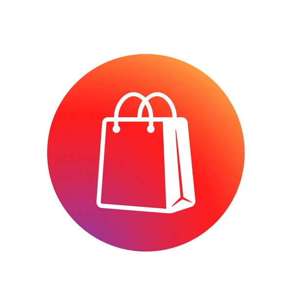 Shopping Bag Icon Button Social Media Concept Applications Web App — Stock Vector