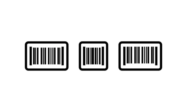 Icono Código Barras Conjunto Iconos Código Barras Vector Eps Aislado — Vector de stock