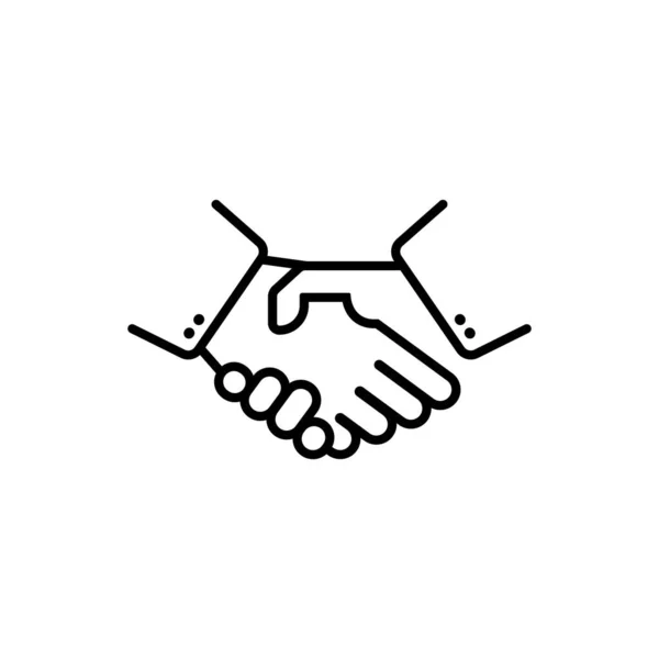 Icono Del Apretón Manos Cooperación Asociación Acuerdo Contrato Para Aplicaciones — Vector de stock