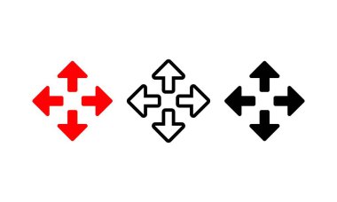 Tam ekran simgesi seti. Ekranı büyüt. Vektör EPS 10. Beyaz arkaplanda izole.