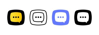 SMS simgesi hazır. Diyalog, sohbet, yeni mesaj. Vektör EPS 10. Beyaz arkaplanda izole.