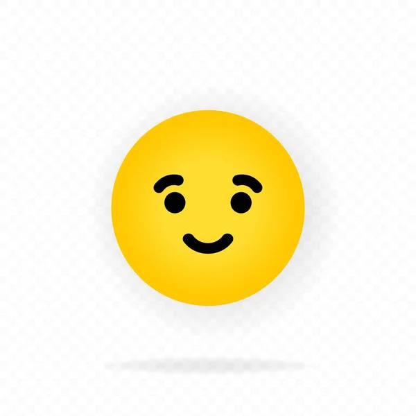 Gul Emoji Ikon Glädje Skrattande Emoji Glad Min Med Leende — Stock vektor