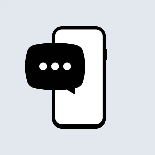 Nouvelle Icône Ligne Sms Smartphone Avec Nouveau Message Concept Communication — Image vectorielle