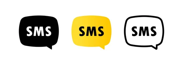 Sms Icoon Dialoog Chat Nieuw Bericht Communicatieconcept Vector Eps Geïsoleerd — Stockvector