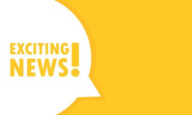 Heyecan verici bir konuşma balonu afişi. İş, pazarlama ve reklam için kullanılabilir. Vektör EPS 10. Beyaz arkaplanda izole.