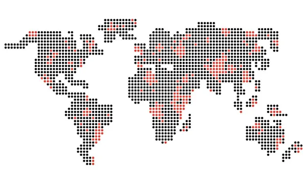 Globala Problem Världskartan Illustration Globala Spridningsproblem Vektor Eps Isolerad Vit — Stock vektor