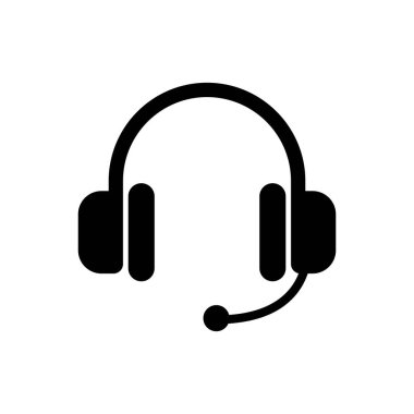 Kulaklık ikonu. Kulaklık ikonu. Vektör EPS 10. Beyaz arkaplanda izole.