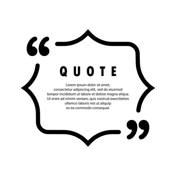 Quote Icon Quotemark Outline Speech Marks Inverted Commas Talking Mark — Stock Vector