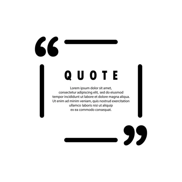 Quote Icon Quotemark Outline Speech Marks Inverted Commas Talking Mark — Stock Vector